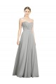 Outlet Argent Trapèze Mousseline Longue Robes demoiselle d'honneur