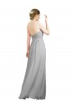 Outlet Argent Trapèze Mousseline Longue Robes demoiselle d'honneur