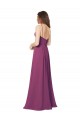 Outlet Baie sauvage Trapèze Sans bretelle Mousseline Longue Robes demoiselle d'honneur