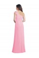 Outlet Barely Rose Trapèze Mousseline Longue Robes demoiselle d'honneur