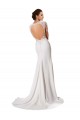 Outlet Blanc Fourreau Mousseline Dentelle Robes de mariée