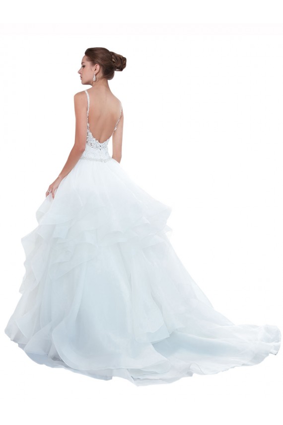 Outlet Blanc Princesse Bretelles spaghetti Tulle Plage Robes de mariée