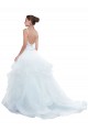 Outlet Blanc Princesse Bretelles spaghetti Tulle Plage Robes de mariée