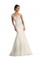 Outlet Blanc Sirène Bateau Dentelle Robes de mariée