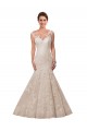 Outlet Blanc Sirène Illusion Dentelle Robes de mariée