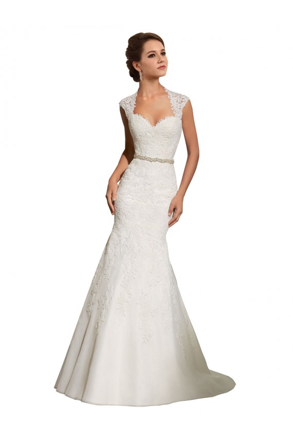 Outlet Blanc Sirène Tulle Dentelle Robes de mariée