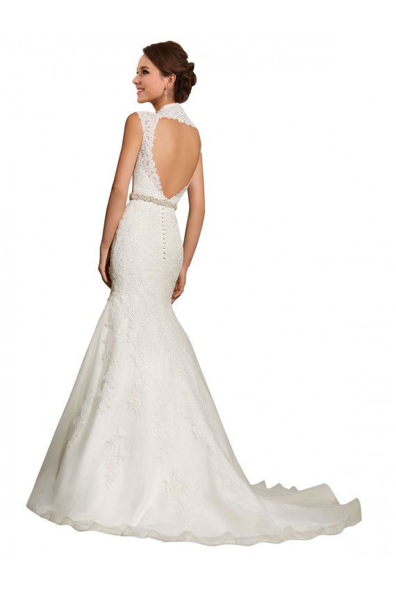 Outlet Blanc Sirène Tulle Dentelle Robes de mariée