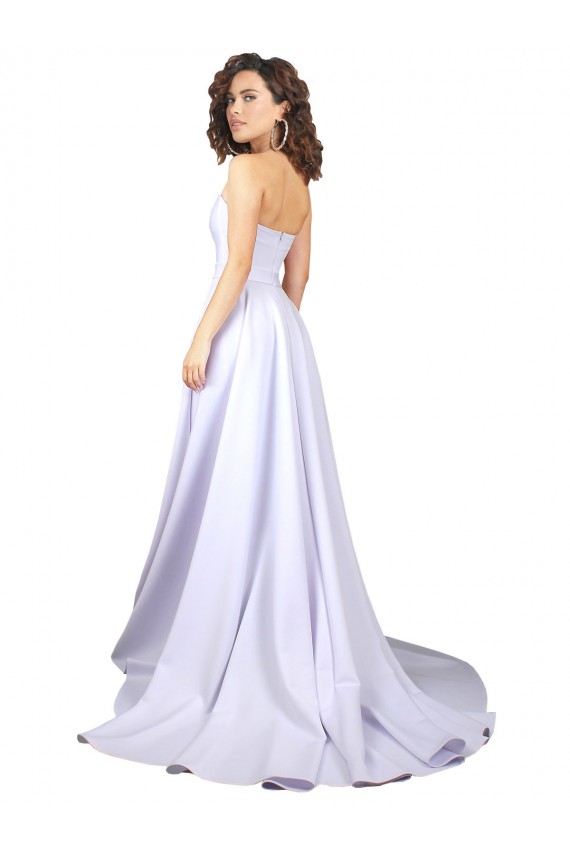Outlet Blanc Trapèze Crêpe Stretch Simple Plage Robes de mariée