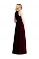 Outlet Bleu ciel clair Trompette Licou Mousseline Longue Robes demoiselle d'honneur