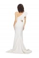 Outlet Ivoire Fourreau Balayage train Crêpe Stretch Longue Robes demoiselle d'honneur / Robes de bal