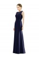 Outlet Bleu marine foncé Sirène Illusion Mousseline Dentelle Longue Robes demoiselle d'honneur