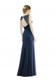 Outlet Bleu marine foncé Sirène Illusion Mousseline Dentelle Longue Robes demoiselle d'honneur