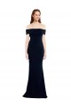 Outlet Bleu marine foncé Sirène Épaule Dénudée Crêpe Stretch Longue Formelles Robes demoiselle d'honneur / Robes de soirée / Robes de bal