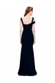 Outlet Bleu marine foncé Sirène Épaule Dénudée Crêpe Stretch Longue Formelles Robes demoiselle d'honneur / Robes de soirée / Robes de bal
