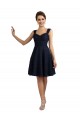 Outlet Bleu marine foncé Trapèze Dentelle Courte Robes demoiselle d'honneur / Robes de cocktail