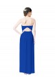 Outlet Bleu roi Fourreau Mousseline Longue Robes demoiselle d'honneur