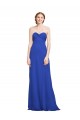 Outlet Bleu roi Trapèze Mousseline Longue Robes demoiselle d'honneur