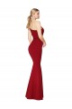 Outlet Bordeaux Sirène Col Haut Crêpe Stretch Longue Formelles Robes demoiselle d'honneur / Robes de soirée / Robes de bal