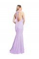 Outlet Bordeaux Sirène Licou Mousseline Longue Robes demoiselle d'honneur