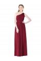 Outlet Bordeaux Trapèze Mousseline Longue Robes demoiselle d'honneur
