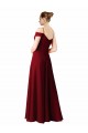 Outlet Bordeaux Trapèze Mousseline Longue Robes demoiselle d'honneur