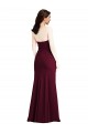 Outlet Bordeaux foncé Trompette Sans bretelle Crêpe Stretch Longue Robes demoiselle d'honneur / Robes de bal