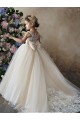 Outlet Champagne Princesse Tulle Dentelle Longue Robes de demoiselle d'honneur - fillette