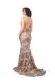 Outlet Champagne Sirène Col V Balayage train Dentelle Robes de mariée