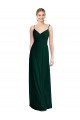 Outlet Evergreen Trapèze Bretelles spaghetti Col V Mousseline Longue Robes demoiselle d'honneur