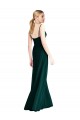 Outlet Evergreen Trapèze Bretelles spaghetti Col V Mousseline Longue Robes demoiselle d'honneur