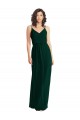 Outlet Evergreen Trapèze Col V Mousseline Longue Robes demoiselle d'honneur