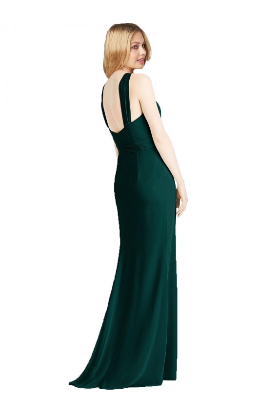 Outlet Evergreen Trompette Licou Mousseline Longue Robes demoiselle d'honneur