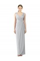 Outlet Fourreau Col V Mousseline Longue Robes demoiselle d'honneur