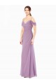 Outlet Fourreau Épaule Dénudée Mousseline Longue Robes demoiselle d'honneur