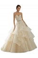 Outlet Ivoire & Champagne Princesse Tulle Dentelle Robes de mariée