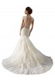 Outlet Ivoire & Champagne Sirène Col V Tulle Dentelle Robes de mariée