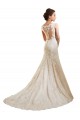 Outlet Ivoire & Champagne Sirène Illusion Dentelle Robes de mariée