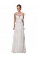 Outlet Ivoire Fourreau Illusion Mousseline Robes de mariée