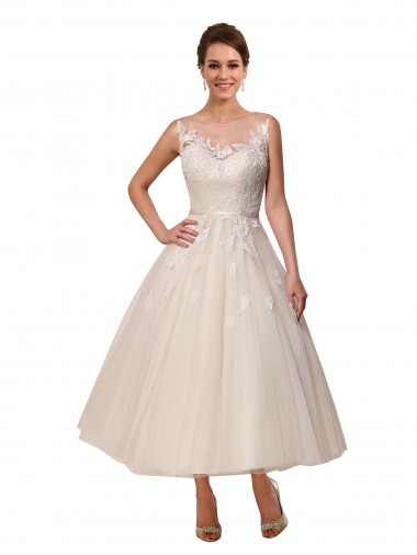 Outlet Ivoire Princesse Illusion Tulle Dentelle Robes de mariée