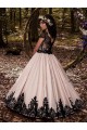 Outlet Ivoire Princesse Satiné Dentelle Longue Robes de demoiselle d'honneur - fillette