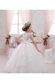 Outlet Ivoire Princesse Tulle Dentelle Longue Robes de demoiselle d'honneur - fillette