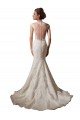 Outlet Ivoire Sirène Illusion Col V Tulle Dentelle Robes de mariée