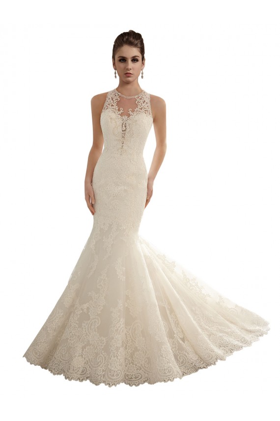 Outlet Ivoire Sirène Illusion Dentelle Robes de mariée