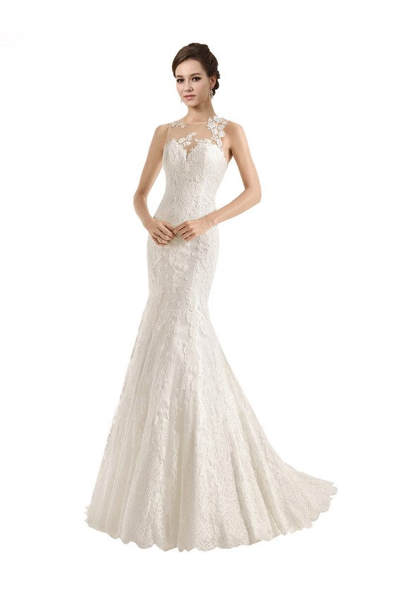 Outlet Ivoire Sirène Illusion Dentelle Robes de mariée