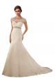 Outlet Ivoire Sirène Illusion Tulle Dentelle Robes de mariée