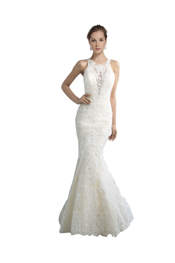 Outlet Ivoire Sirène Illusion Tulle Plage Robes de mariée
