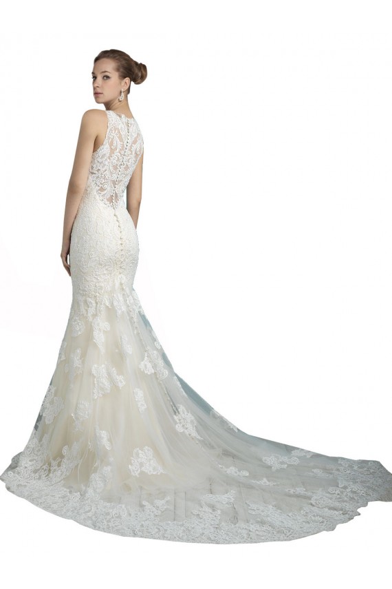Outlet Ivoire Sirène Illusion Tulle Plage Robes de mariée