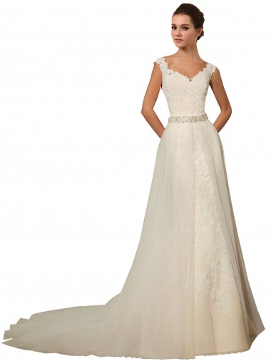 Outlet Ivoire Sirène Tulle Dentelle Robes de mariée