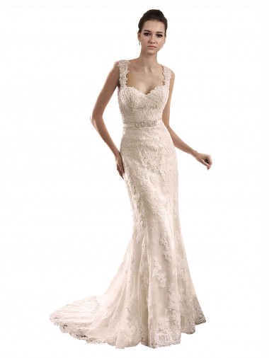 Outlet Ivoire Sirène Tulle Dentelle Robes de mariée
