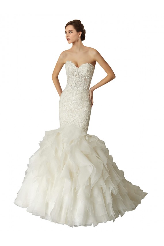 Outlet Ivoire Sirène Tulle Robes de mariée